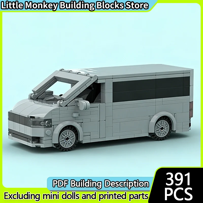 

Модель городской автомобиль MOC, строительные кирпичи, многофункциональный транспортный фургон, модульная технология, детские праздничные подарки, сборка игрушек, костюм