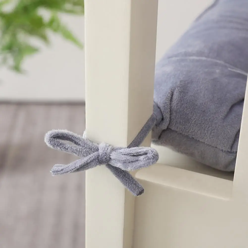 Chair Pad Comfortable Square Chair Cushion with Seat Cushion Straps Strong Resilience Office Seat Pad Solid Color Home for Long