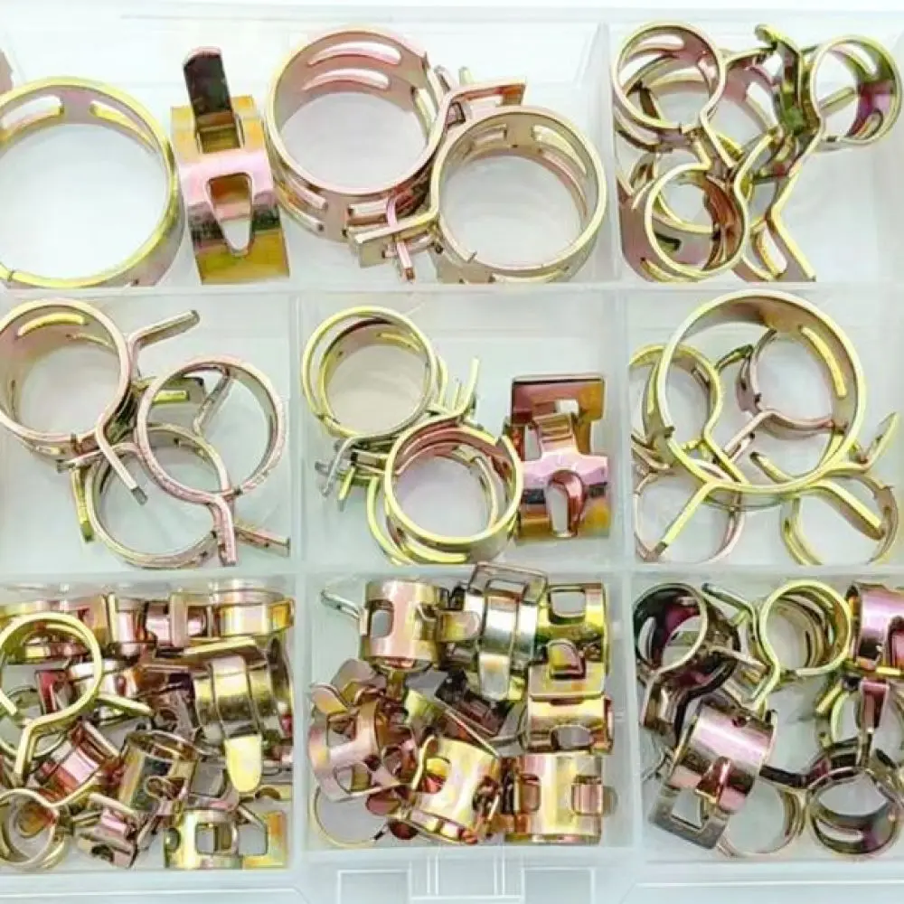 Spring Type Hose Clamps For Huiwuju Fuel Line Fasteners Zinc Plated Pipe Connector Plumbing Hardware Tool