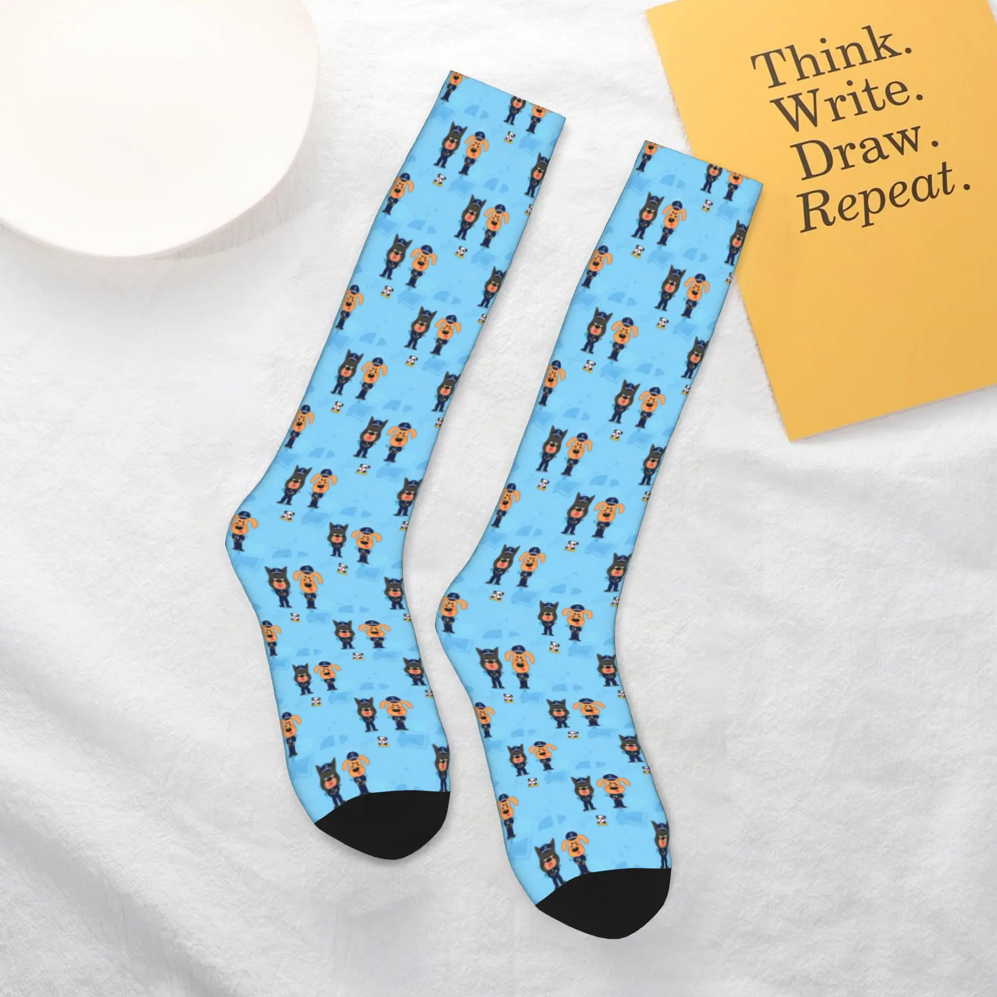 

Всесезонные чулки для экипажа, шериф, лабрадор, носки в стиле Харадзюку, забавные длинные носки в стиле хип-хоп, аксессуары для мужчин и женщин, рождественские подарки