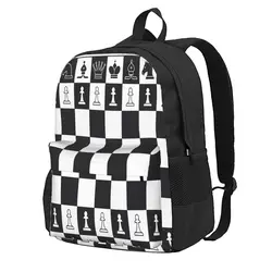 Chess Board 2023 Men's and Women's School Bag Backpack Leisure Travel Bag Korean Version Camping Fishing Backpack