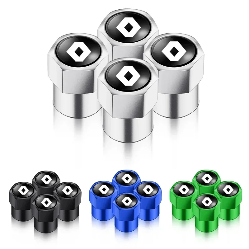 4Pcs Car Decorative Accessories Wheel Valve Stem Metal Dust Cap Cover For Renault RS Fluence Laguna Scenic Latitude Captur ZOE