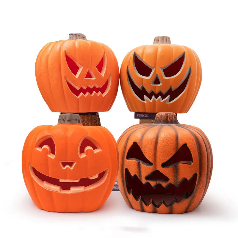 50CM Pumpkin Lantern Halloween Decoration Hollow Out Luminous Theme Park Outdoor Scene Decoration Large Pumpkin Ornament