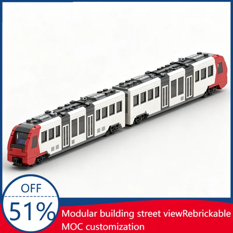 

3278Pcs German Class 622 DB Regio Livery Custom Building Blocks Regional Diesel Multiple Unit Train Model Education Assembly Toy