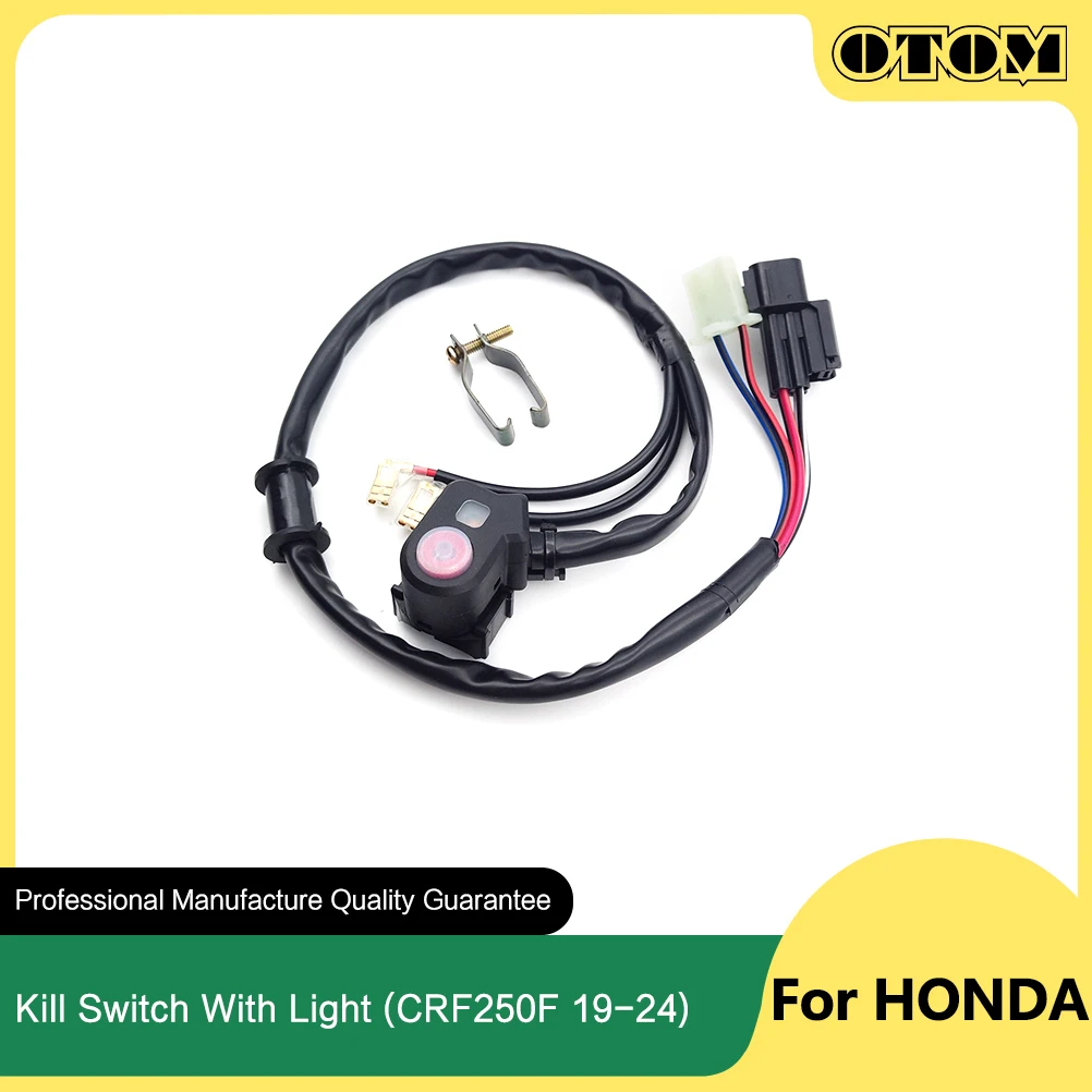 OTOM 2019-2024 Motorcycle Engine Stop Button Kill Switch Flameout ON/OFF For HONDA CRF250F Off-road Pit Dirt Bikes Accessories