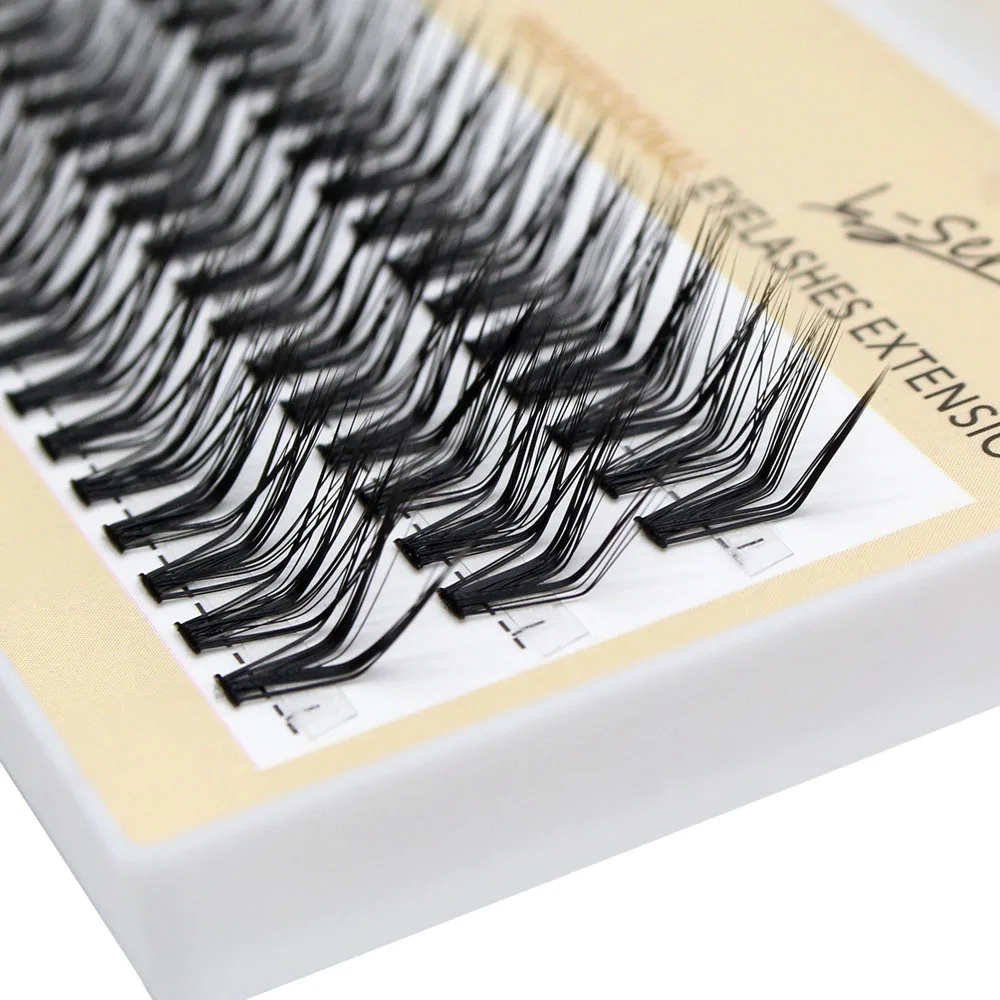 New 60pcs 30D L Curl Cluster Eyelash Extension Foxy Eyes Cat Look Natural Individual Eyelashes Bunches  Makeup Tool Lashes Cilia