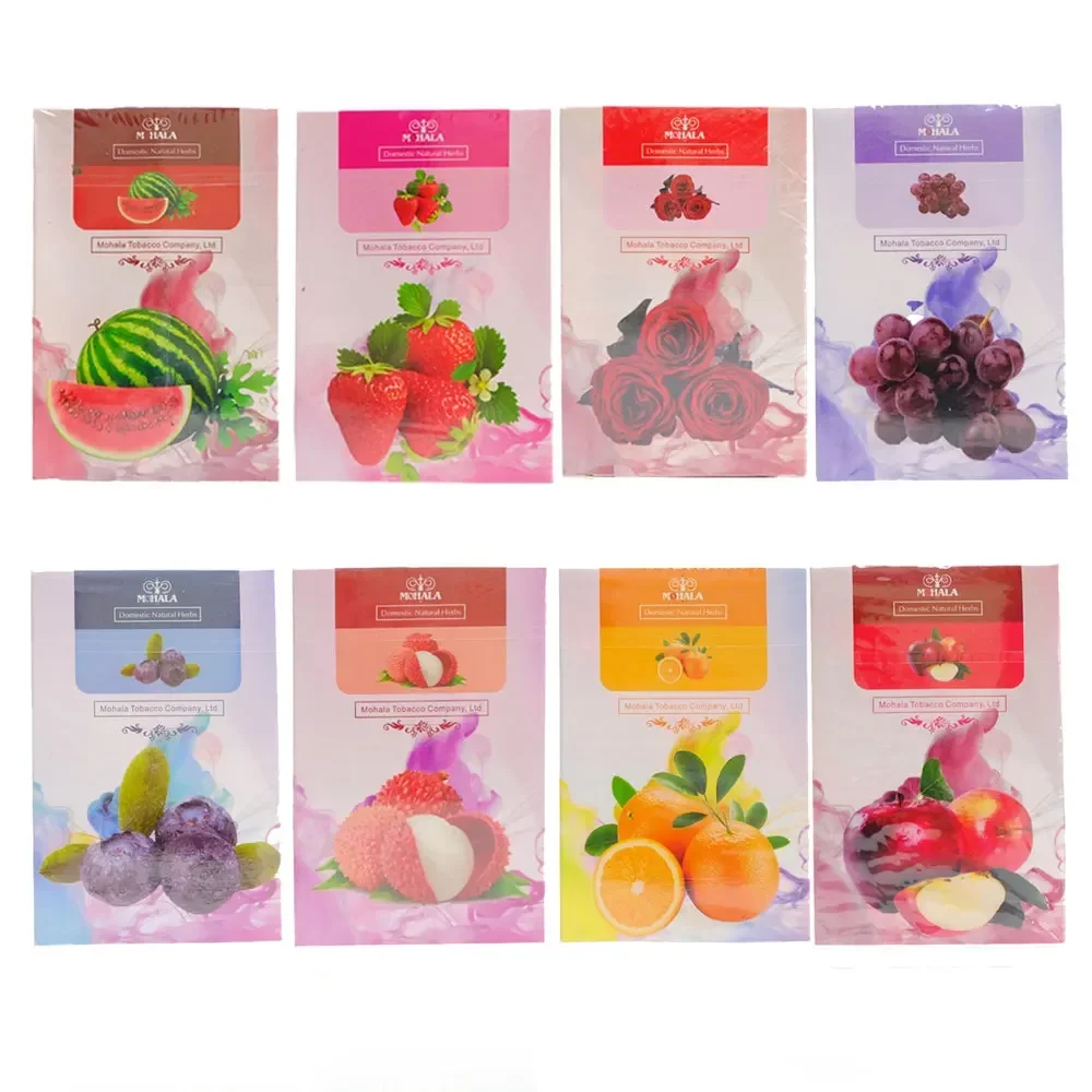 MOHALA 50g Hookah Shisha a base de hierbas Sabores de frutas Alternativa deliciosa y saludable para fumar tabaco y sin nicotina
