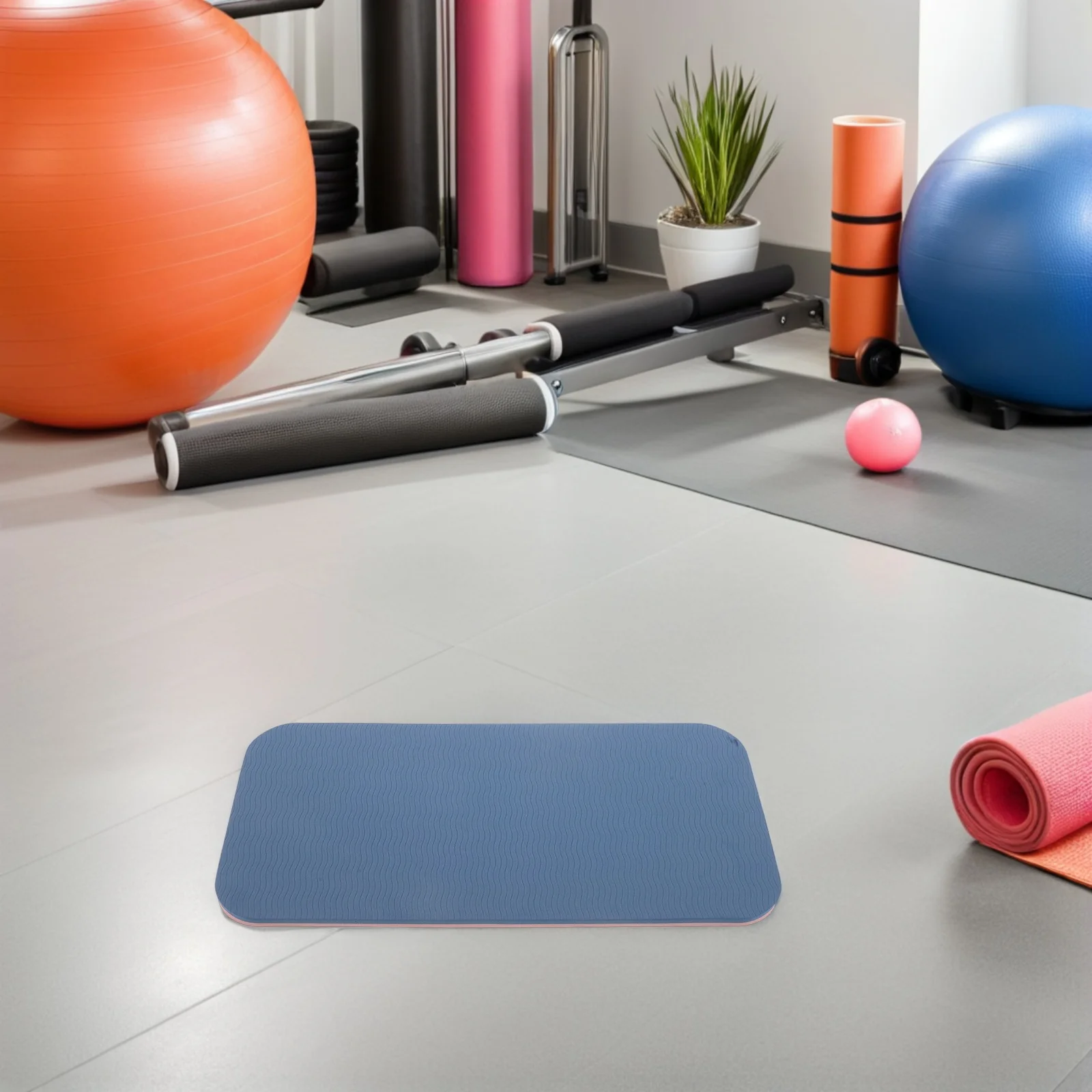 

2pcs Thickened Yoga Mat Women Fitness Kneeling Cushion Impact Protection Durable TPE Non-Slip Floor Mat for Home Gym Yoga