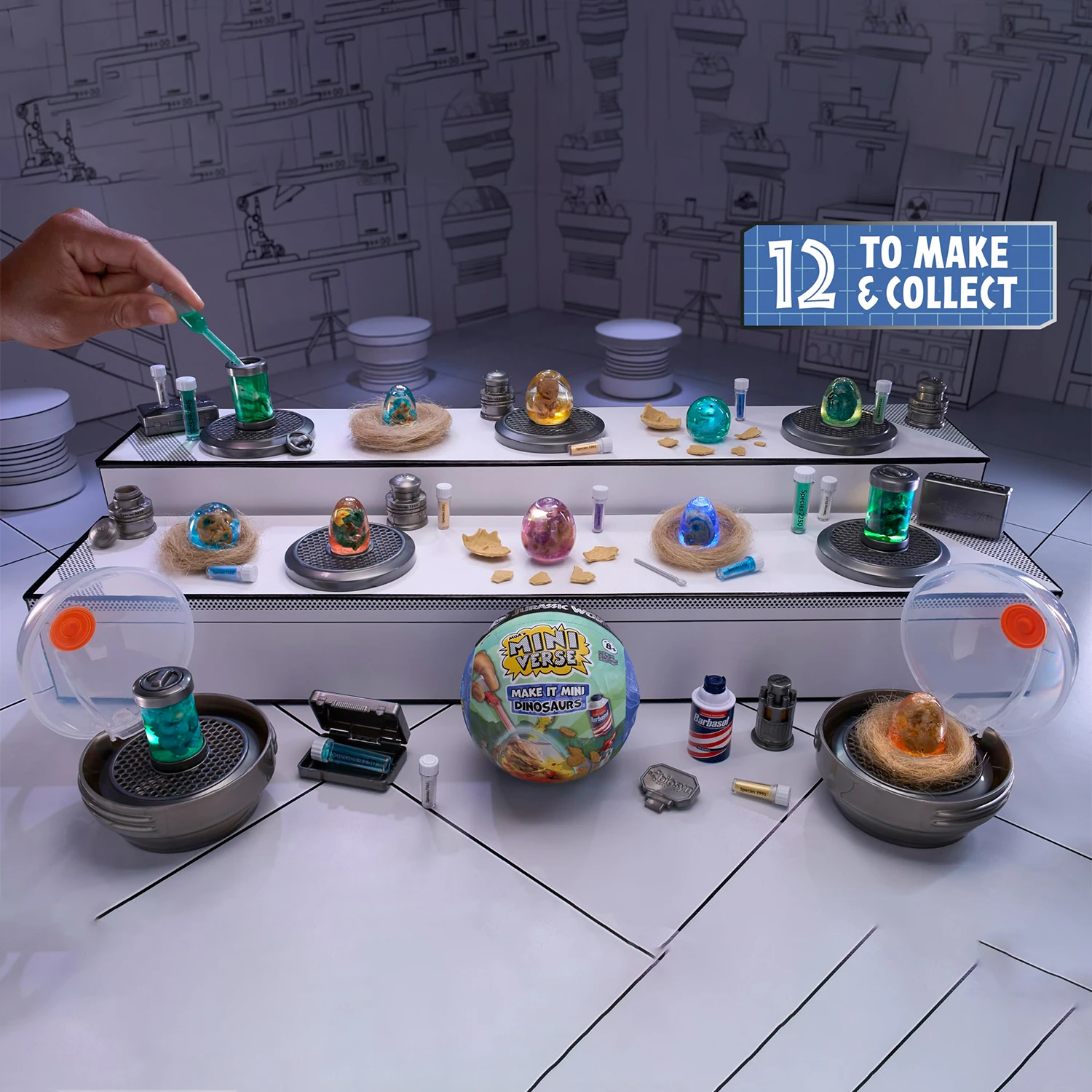 

MGA's Miniverse Make It Mini Dinosaur Jurassic World - MGA's Miniverse, Dinosaur, Prehistoric, Egg, Blind Pack, DIY, Non-Edible,