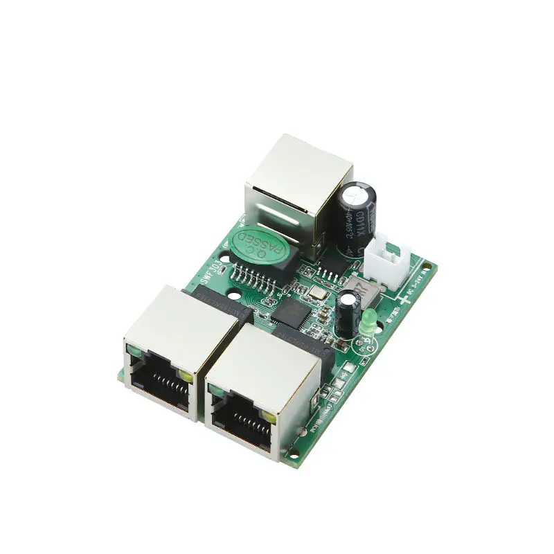 Micro Switch 3/2-port Chassis with Built-in Small Switch Module, Wide Voltage 5V-24V Power Supply 100MB