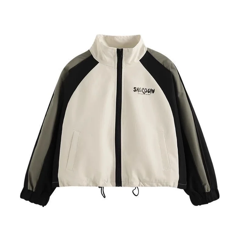 

2025 Spring Windbreaker Jackets Autumn Girls Fashion Thin Zipper Coats Big Kids Clothes Children Casual Baseball Outerwear