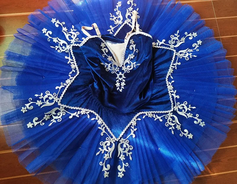 Fluwelen Blauw Professionele Ballet Tutu Kinderen Kids Ballet Tutu Adulto Vrouwen Ballerina Party Dans Jurk Meisje Halloween Kostuum