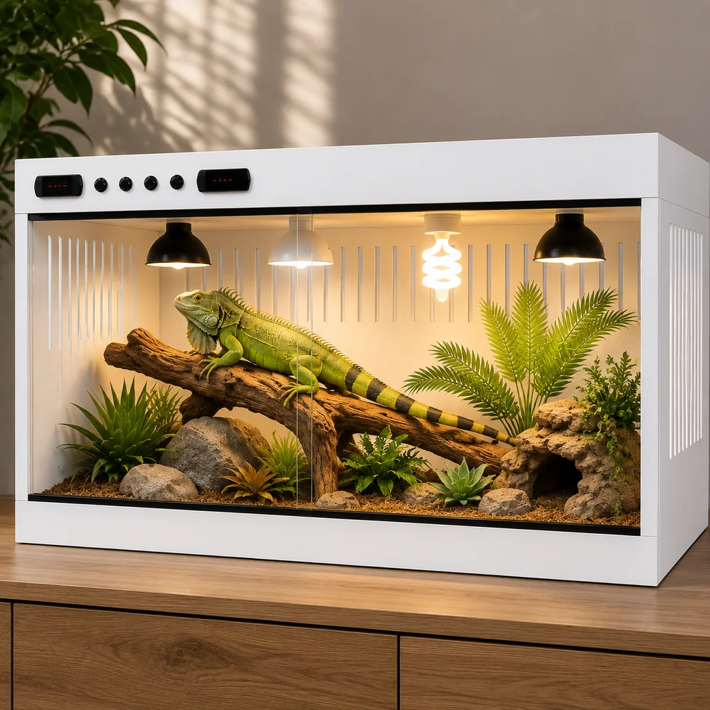 Flat Pack PVC Reptile Enclosure Knocked Down Terrarium With Heating System For Snake Gecko Lizard Breeding view 3