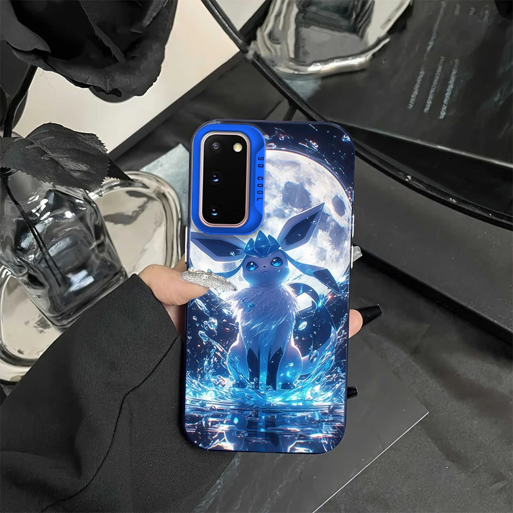 

Ice and Snow Fox BAO Electroplated Silver IMD Laser Phone Case For Samsung S22 S23 A73 A72 A71 A54 A53 E ULTRA Color Soft Shell