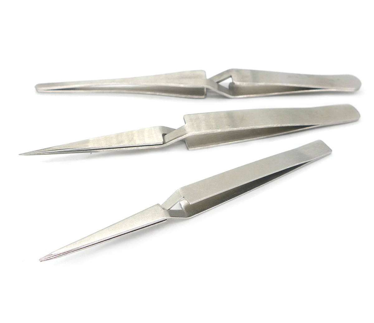Stainless Steel Tweezers Cross Reverse Round Head Reverse Fork Nie Pointed Labor-Saving Pinch Fixed Self-locking Clip Philately
