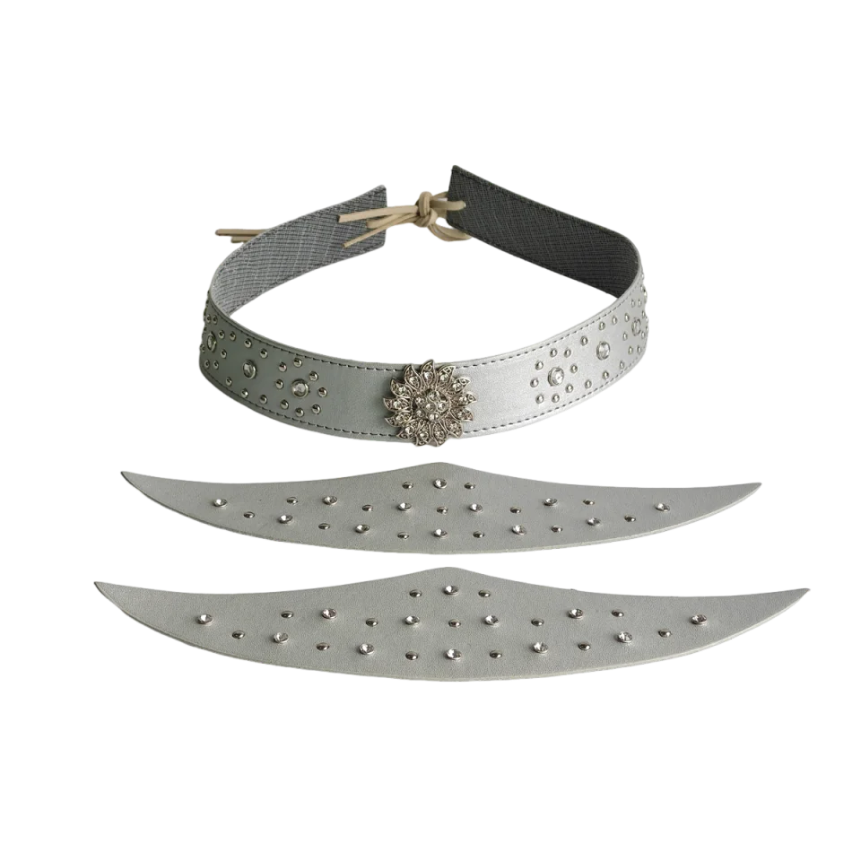 قبعة رعاة البقر ثلاث قطع مجموعة اكسسوارات عصرية مطرزة Hatband الرجال والنساء قبعة القش اكسسوارات الديكور في الهواء الطلق