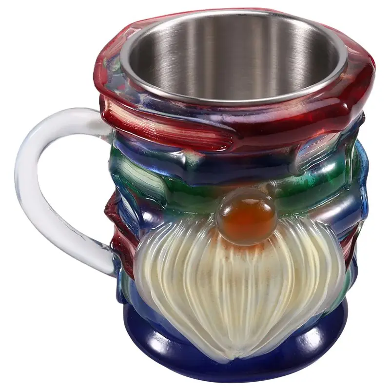 NEW HOT In Stock-Painted Gnome For Book Mug, For Books Stack Coffee Cup, Unique Gifts For Book Lovers, Novelty 3D Painted For Bo