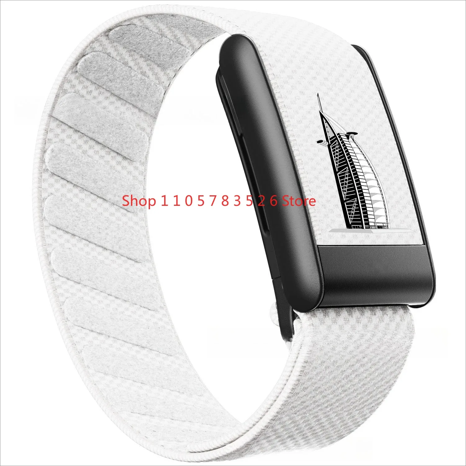 2026 Geeignet für WHOOP5.0/MG Nylon-Druckarmband mit schwarzem U-förmigem Rahmen, silbernem U-förmigem Rahmen und goldenem U-förmigem Rahmen. – Detail 26