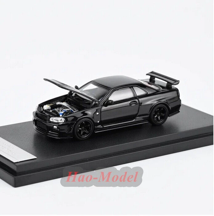 

Модель автомобиля MotorHelix MH 1/64 для Nissan GTR R34 Z TUNE, литой под давлением, имитация игрушек, подарок на день рождения для мальчиков, хобби, демонстрационные украшения