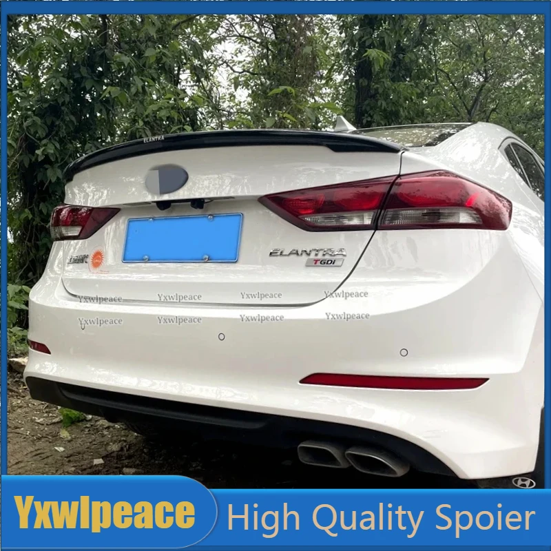 

For Hyundai Elantra 2016 2017 2018 Spoiler ABS Plastic Primer Color Rear Trunk Lip Spoiler Body Kit Accessories