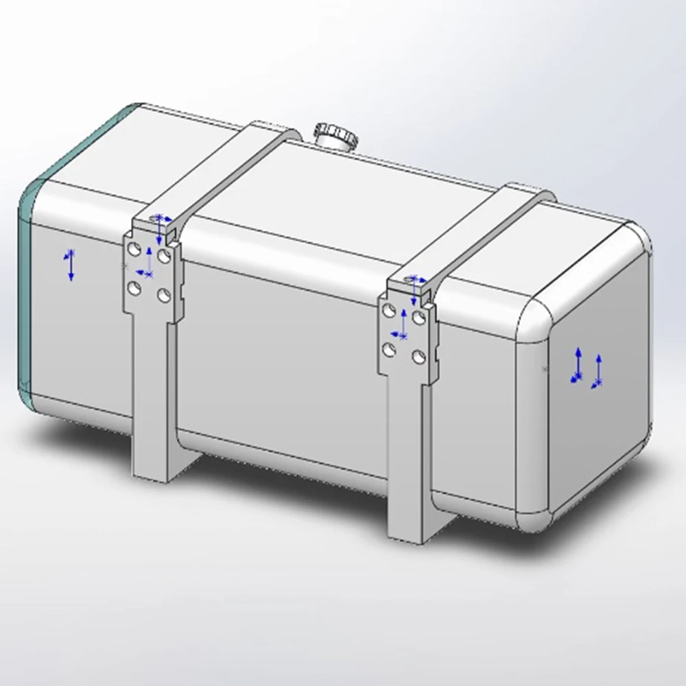 Decorazione del serbatoio del carburante di simulazione in plastica per 1/14 Tamiya RC autocarro con cassone ribaltabile SCANIA 770S VOLVO 750 Mercedes-Benz ACTROS 3363 MAN Parti