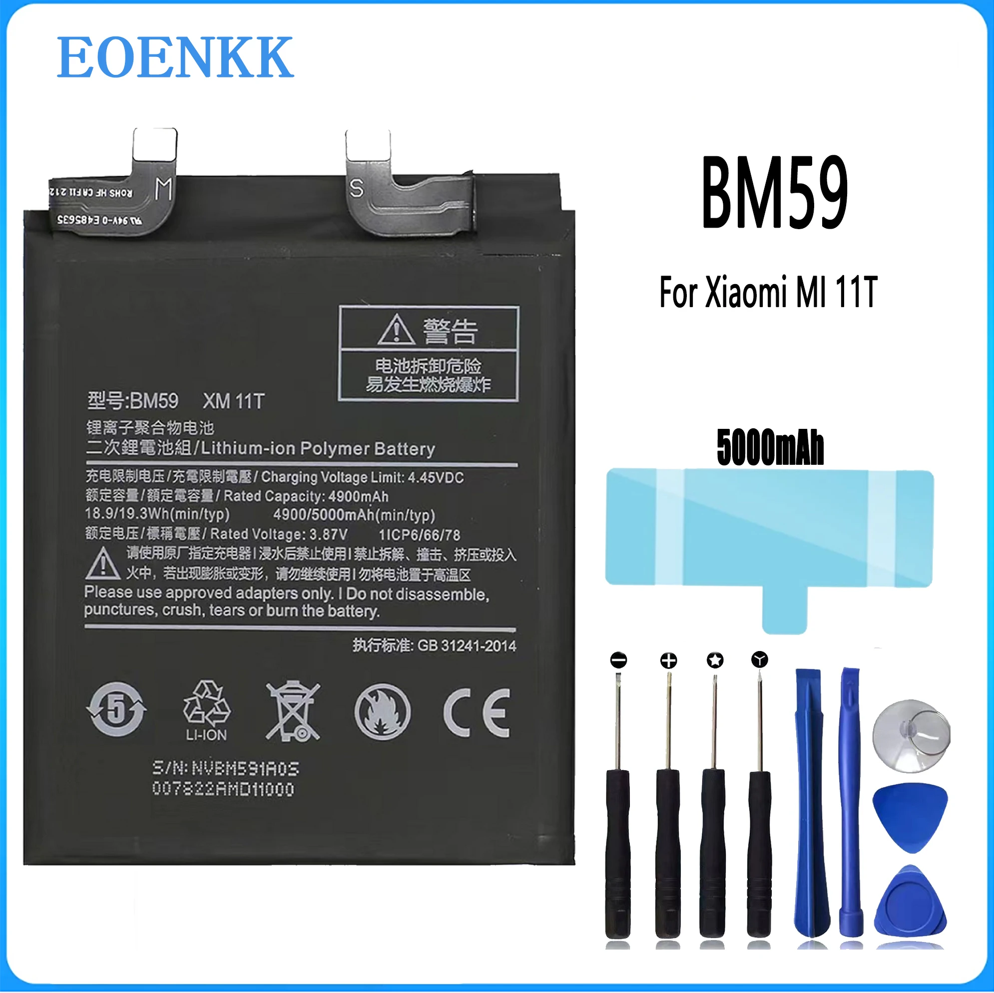 

BM59 Battery For Xiaomi MI 11T MI11t Battery Original Capacity Replacement Repair Part Mobile Phone Batteries Bateria