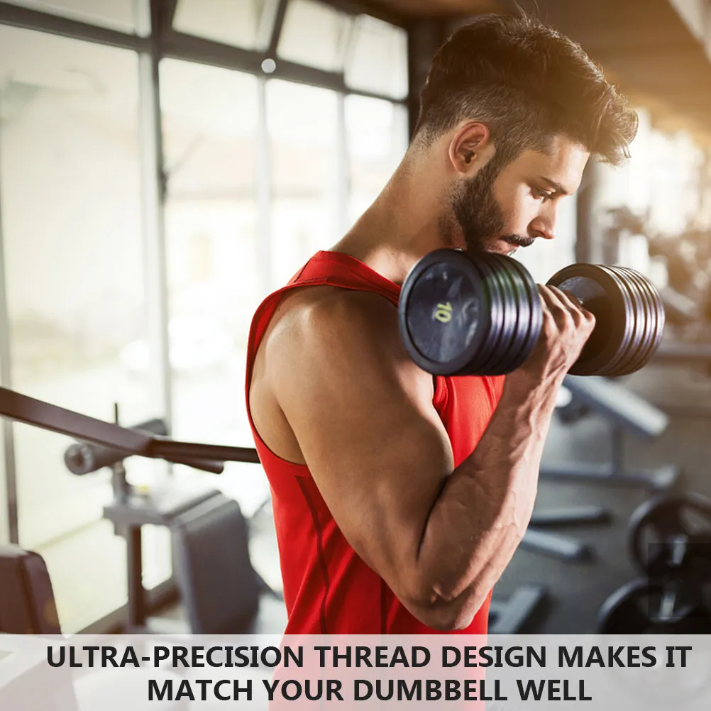 Stainless Steel Dumbbell Connecting Rod Silver 20Cm Secure Grip Ultra Precision Thread Fitness Equipment Accessories