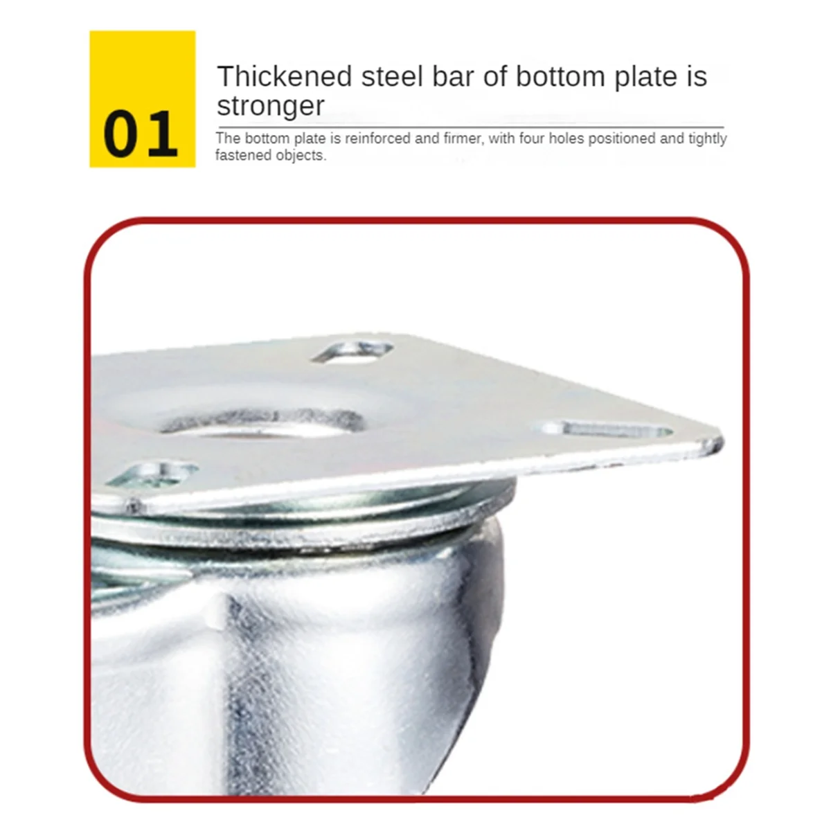 Rodízio de placa de nivelamento de 2 polegadas Y31A com rodízios resistentes com almofada de pé de nivelamento antivibração ajustável