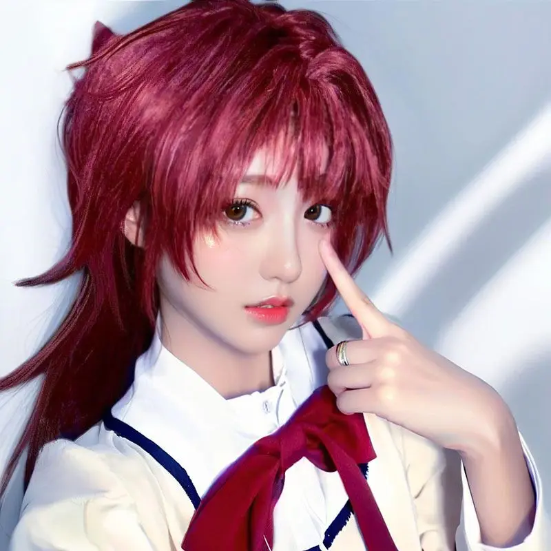 ‌Anime Character Wig - Sakura Masuko Cosplay Hair, Long Straight Synthetic Wig, Convention Costume