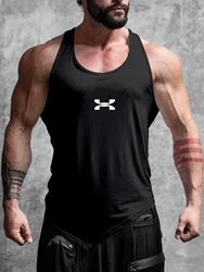 Summer Brand Men's Tank vests Quick-dry Breathable Fitness Sleeveless Vests Bodybuilding Gym Tshirt Sportswear Muscle Loose Tops