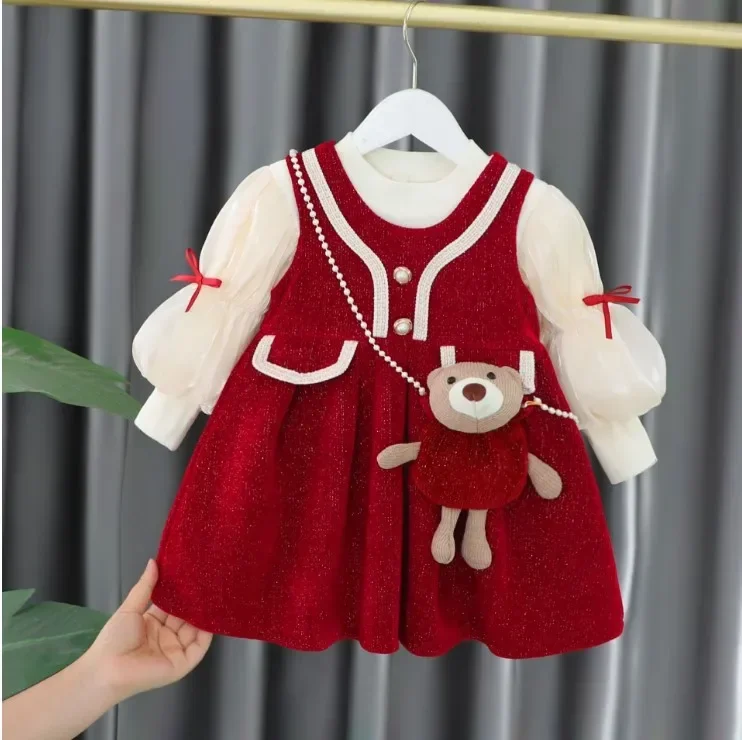 Girls Dress Baby Girl Clothes Toddler Dresses Spring Autumn Lace Baby Dresses Girl 1 2 3 4 5 Years Old Lace Toddler Dress