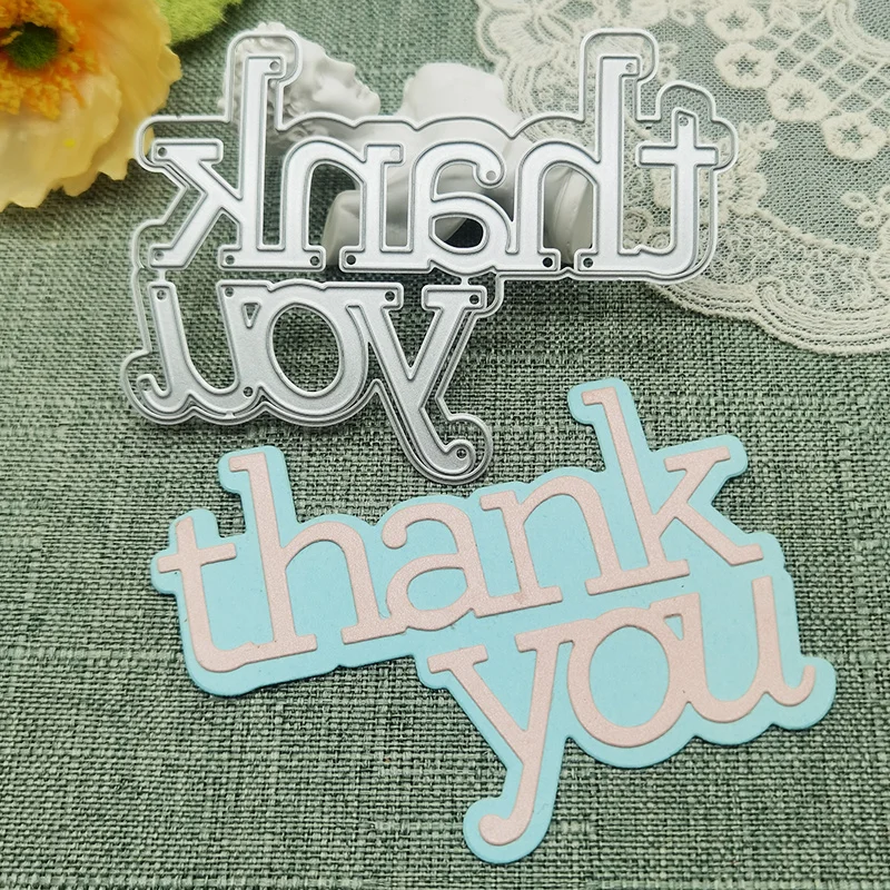 

Thank You Metal Cutting Dies DIY Greeting Card Punch Stencil Scrapbooking Embossing Template Handicrafts Decoration Knife Mold