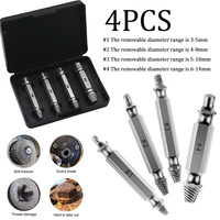 4pcs Damaged Screw Extractor Drill Bits Double Side Damage  Easy Out Stud Reverse Screw Extractor Tool Kit