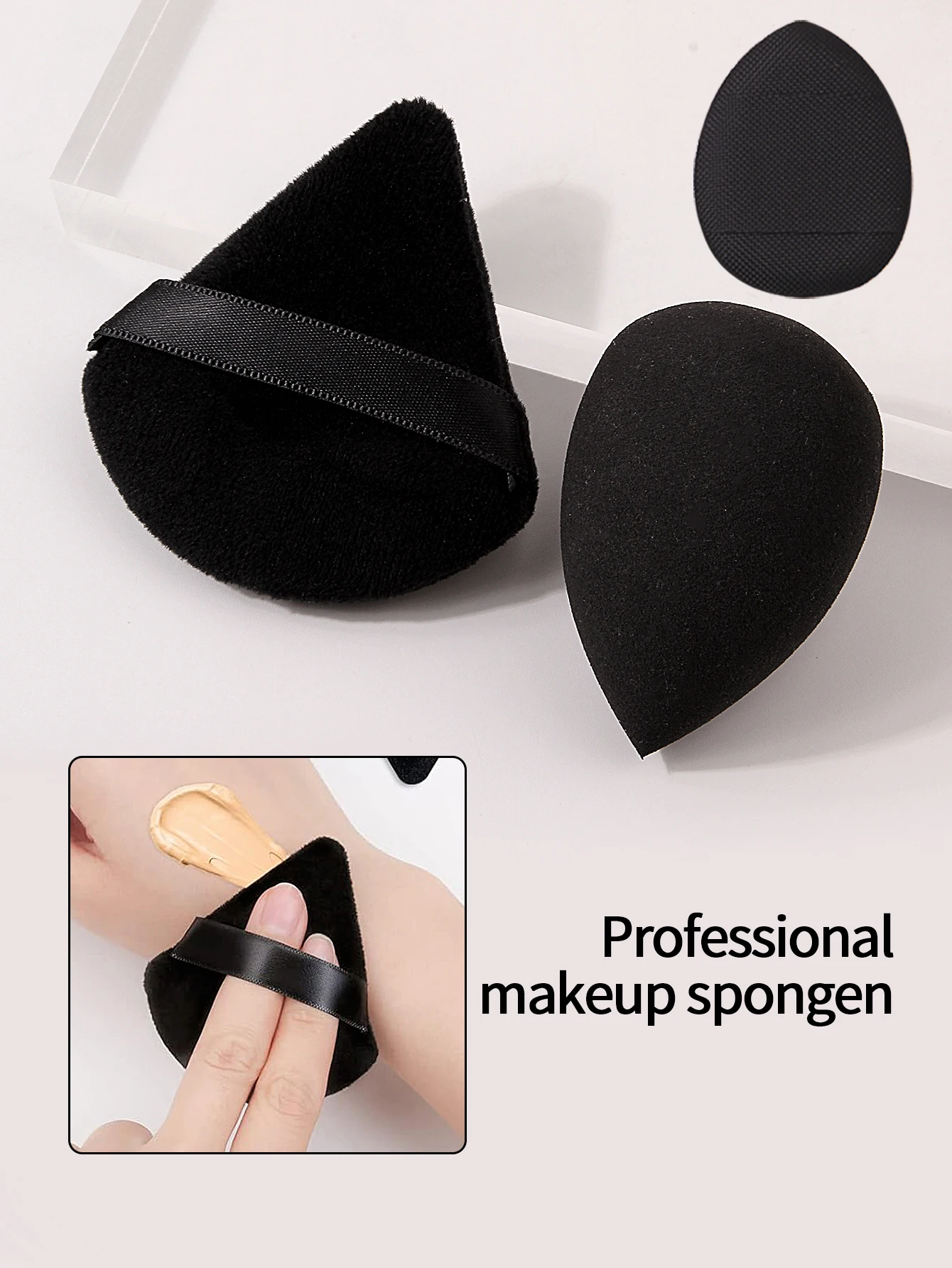 Juego de brochas de maquillaje de 21 piezas, miniesponja triangular para polvo de pulgar, huevo de maquillaje, brocha facial, bolsa de almacenamiento de brochas de maquillaje