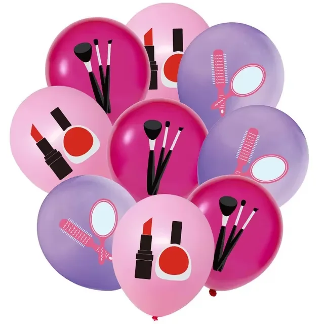 Spa Make-up Geburtstagsparty-Zubehör Kosmetik Mädchen-Geschenke Tischgeschirr Teller Becher Luftballons für Mädchen-Geburtstagsfeier Hochzeitsdekoration – Detail 13