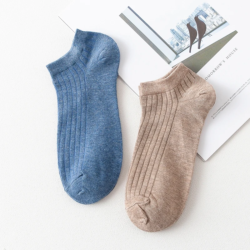 3 Pairs Women Simple Solid Cotton Casual Striped Short Socks for Ladies Breathable Comfortable Soft Groovy Japanese Korea Sox