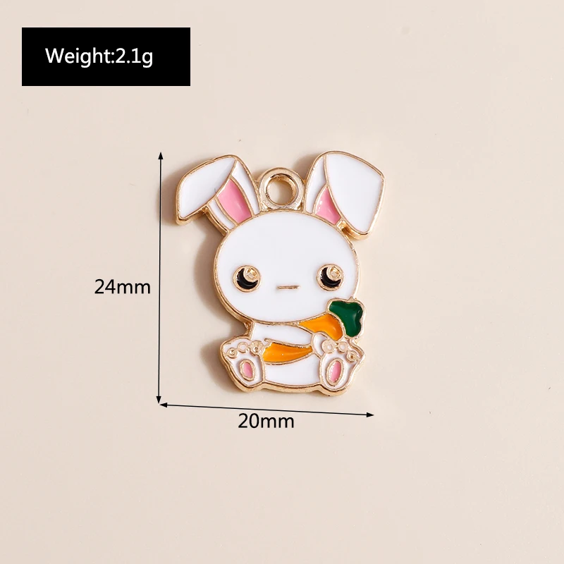 Leslie 10 Stück Emaille-Tieranhänger Bär Ente Frosch Pinguin für Schmuckherstellung DIY Halsketten Ohrringe Schmuckzubehör – Detail 8