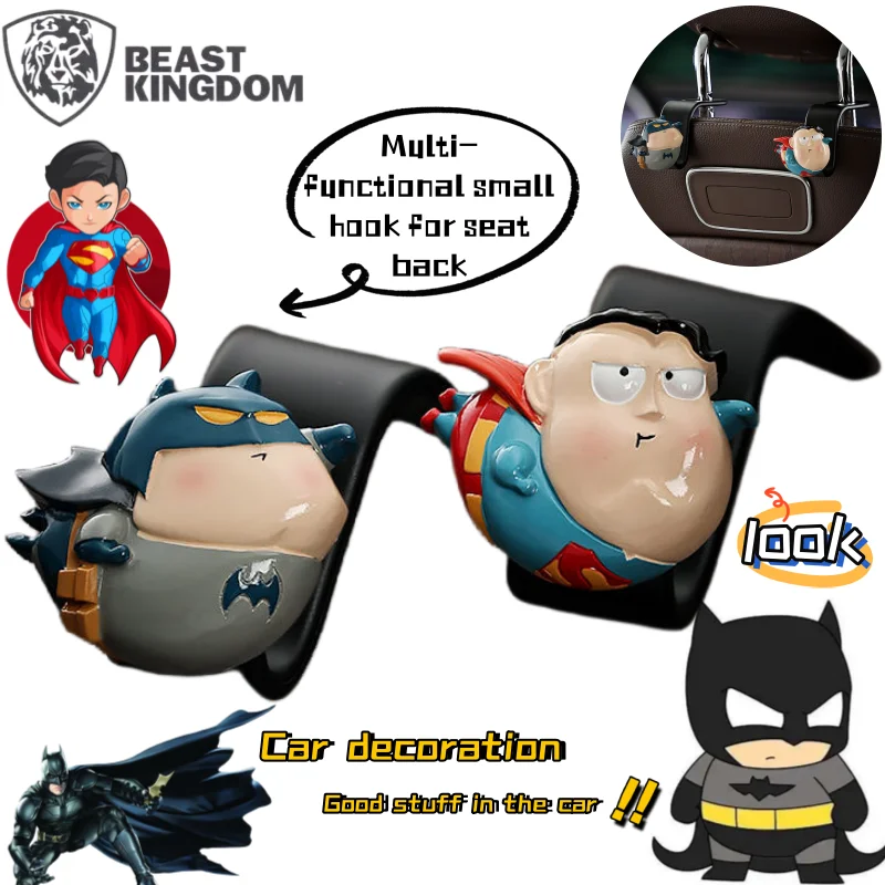 

BeastKingdom Batman Superman Personality Creative Car Hook Cartoon Anime Peripherals Two-dimensional Seat Back Hook Small Hook