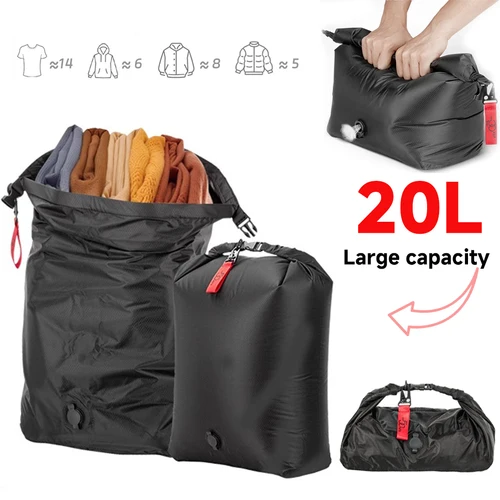 Bolsa de almacenamiento de compresión al vacío, bolsa de equipaje impermeable portátil de gran capacidad, bolsa de ropa a prueba de polvo, viaje de negocios