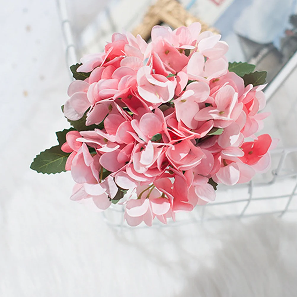 

Artificial Hydrangea Silk Flower Realistic Decoration Romantic Wedding Photography Birthday Party Silk Flower Ornament Home