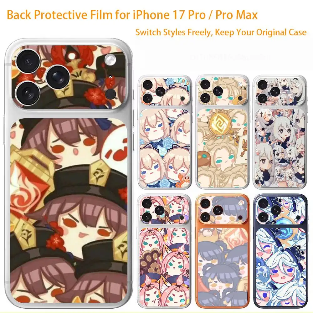 

Cute Chibi G-Genshin Impact Character 3D Full Body Skin Decal for iPhone 17/Pro Max/Air, Color Rear Protective Sticker