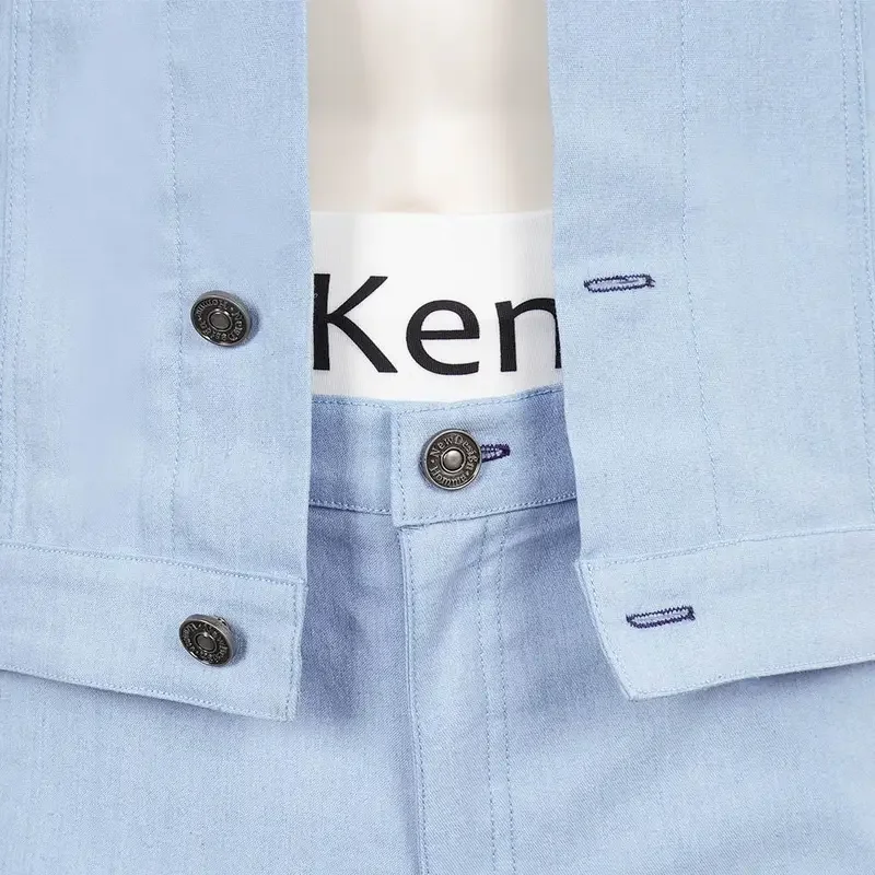 Ken Cosplay Fantrenfor- Veste et Jean Décontractés pour Homme, Costume d'Halloween, Film Barbei, Arrière-plans, Tenues Fantaisie, Été, 2023