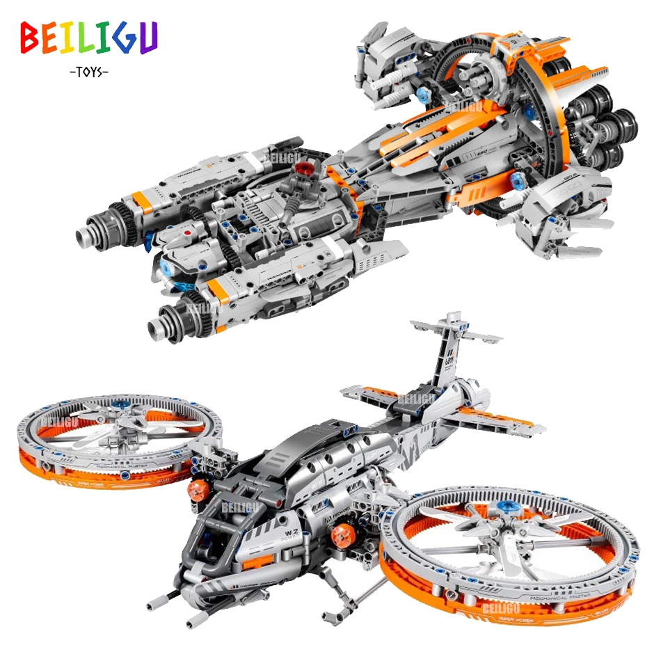 

City Space Aircraft Battleship Building Blocks Interstellar Spacecraft Star Spaceship Helicopter War Bricks Toys for Adults Boys