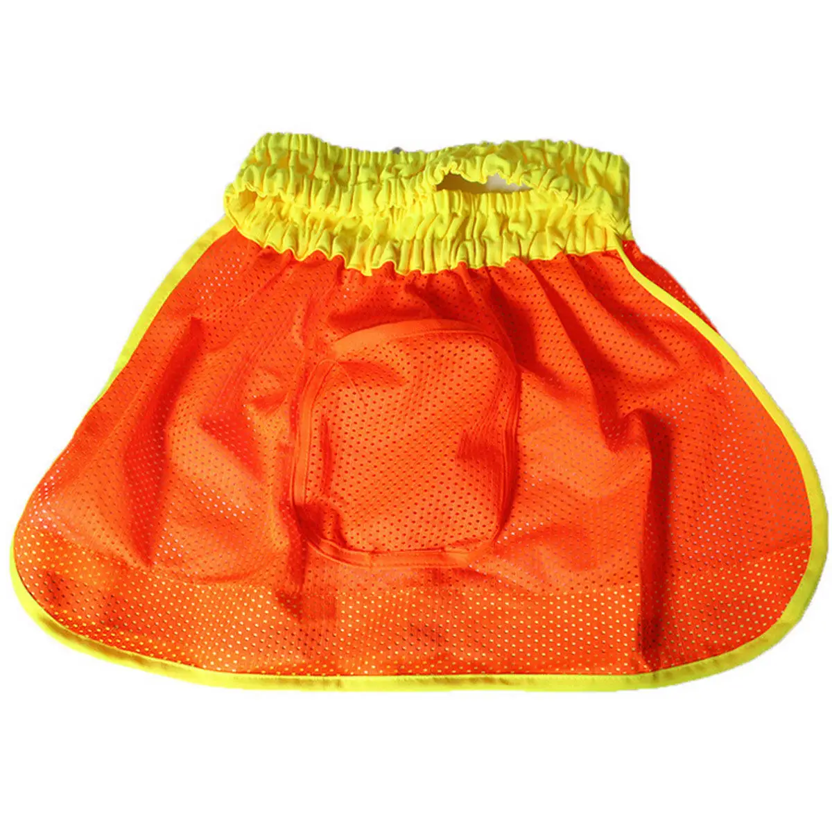 

Reflective Stripe Hat Cover Orange Mesh Sun Shade Neck Shield for Hard Hats Breathable Uv Protection Outdoor Safety Gardening