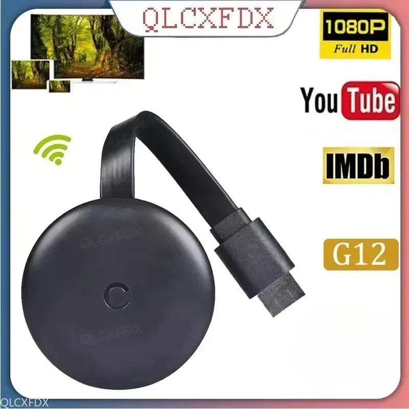 G12 جهاز استقبال للتليفزيون 1080P لشاشة العرض واي فاي دونغل استقبال HDMI متوافق مشغل الوسائط مشاركة شاشة النسخ المتطابقة ليوتيوب