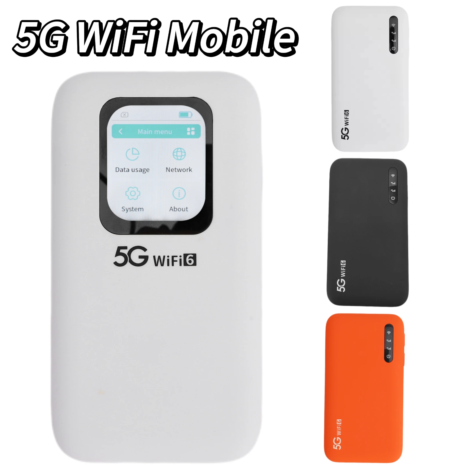

5G Mobile Hotspot Travel Wifi Device Connects Up To 16 Devices 1.25Gbps Upload Long Battery Life WiFi 6High Speedfor Travel