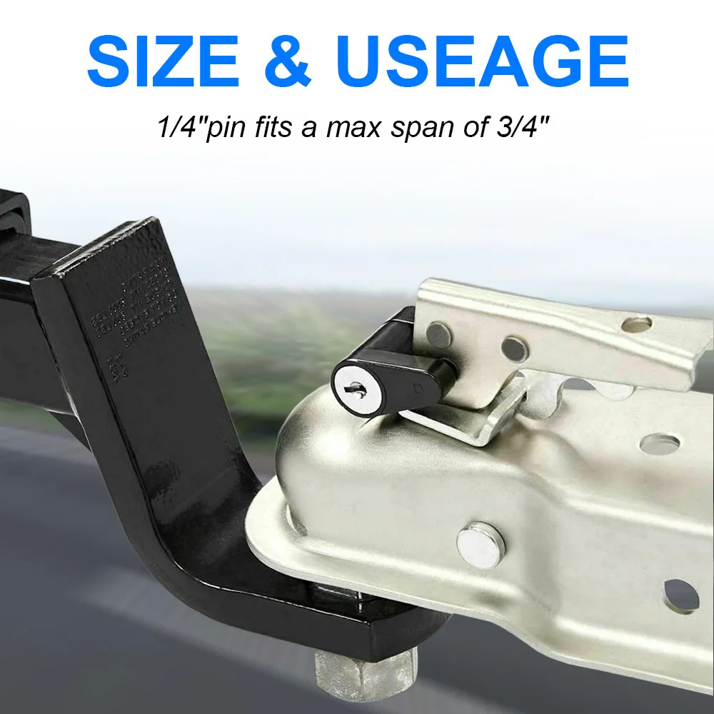 Trailer Hitch Coupler Lock 1/4\