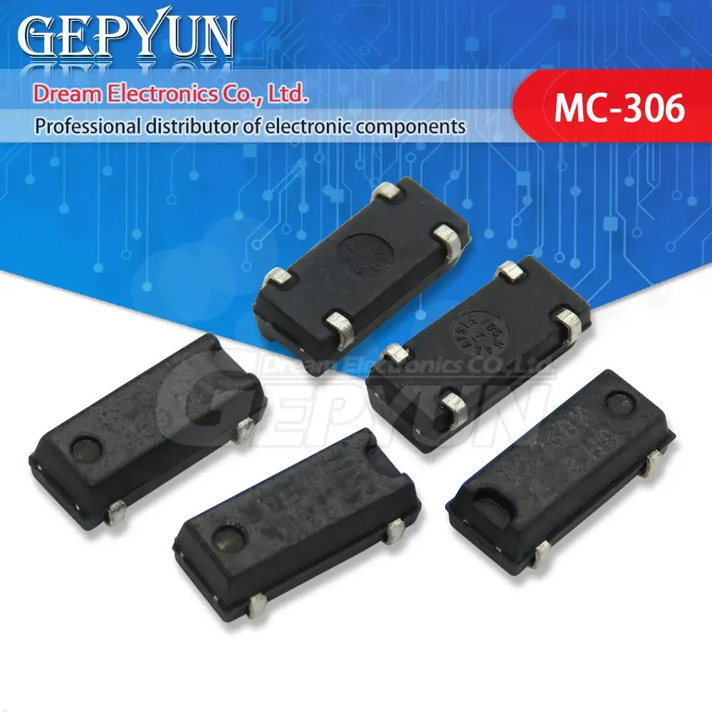 10PCS MC-306 SMD Passive crystal oscillator 32.768K 4P 32768 12.5PF MC306 3.8 * 8*2.5 32.768Khz new