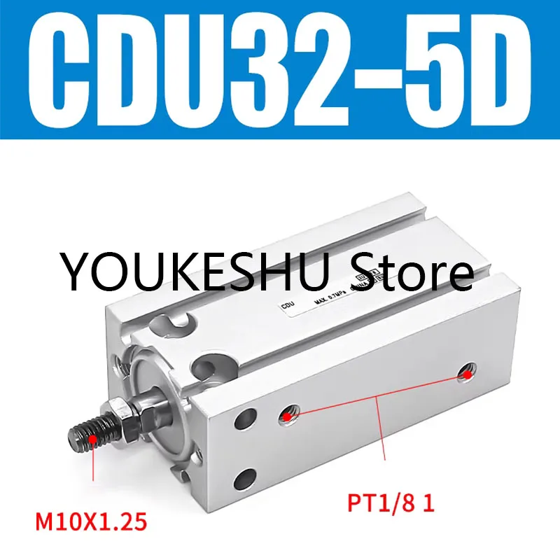 Brand New Original Free-Mount Mini Pneumatic Cylinder CDU32-5D