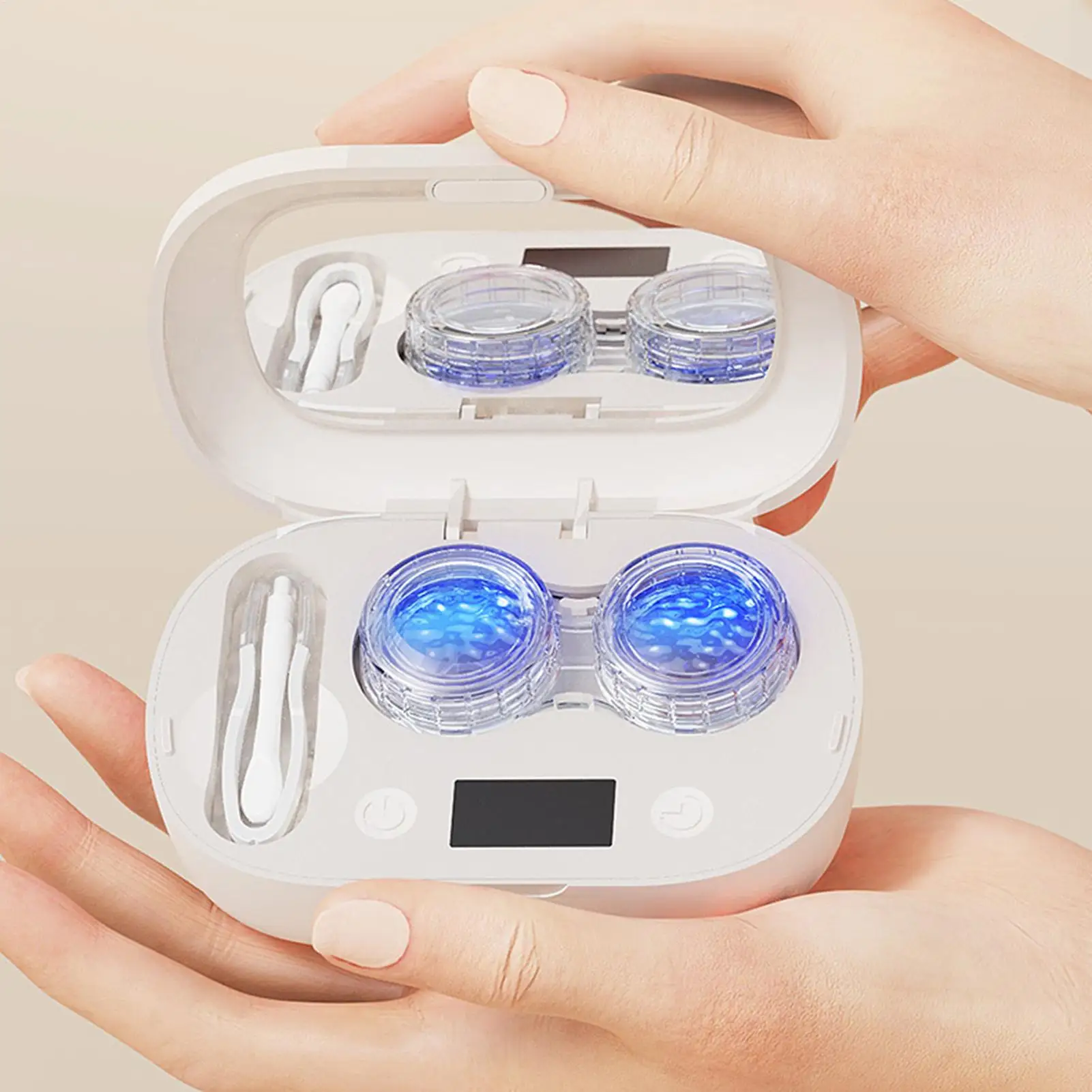Contact Lens Cleaner Machine Deep Cleaning Portable Ultrasonic Eye Contact Rechargeable Cleaning Kit For Travel Outdoor Camping
